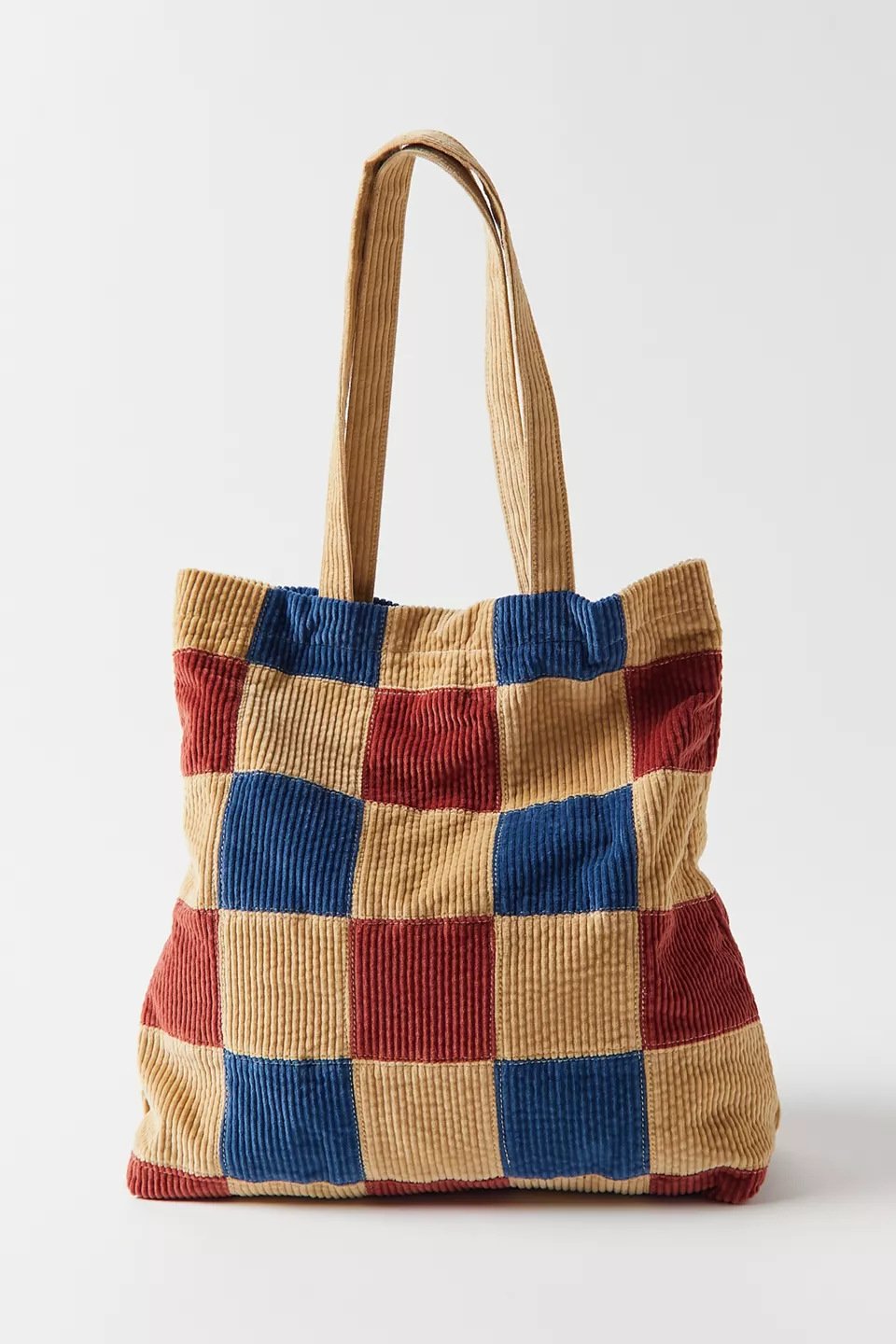 Fall/winter New Corduroy Block Tote Women's Bag Shoulder Bag Fashion Women's Bag