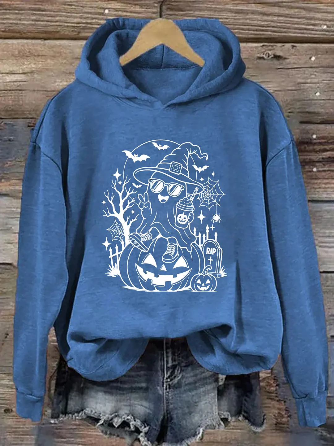 Spooky Witch Ghost Halloween Hoodie