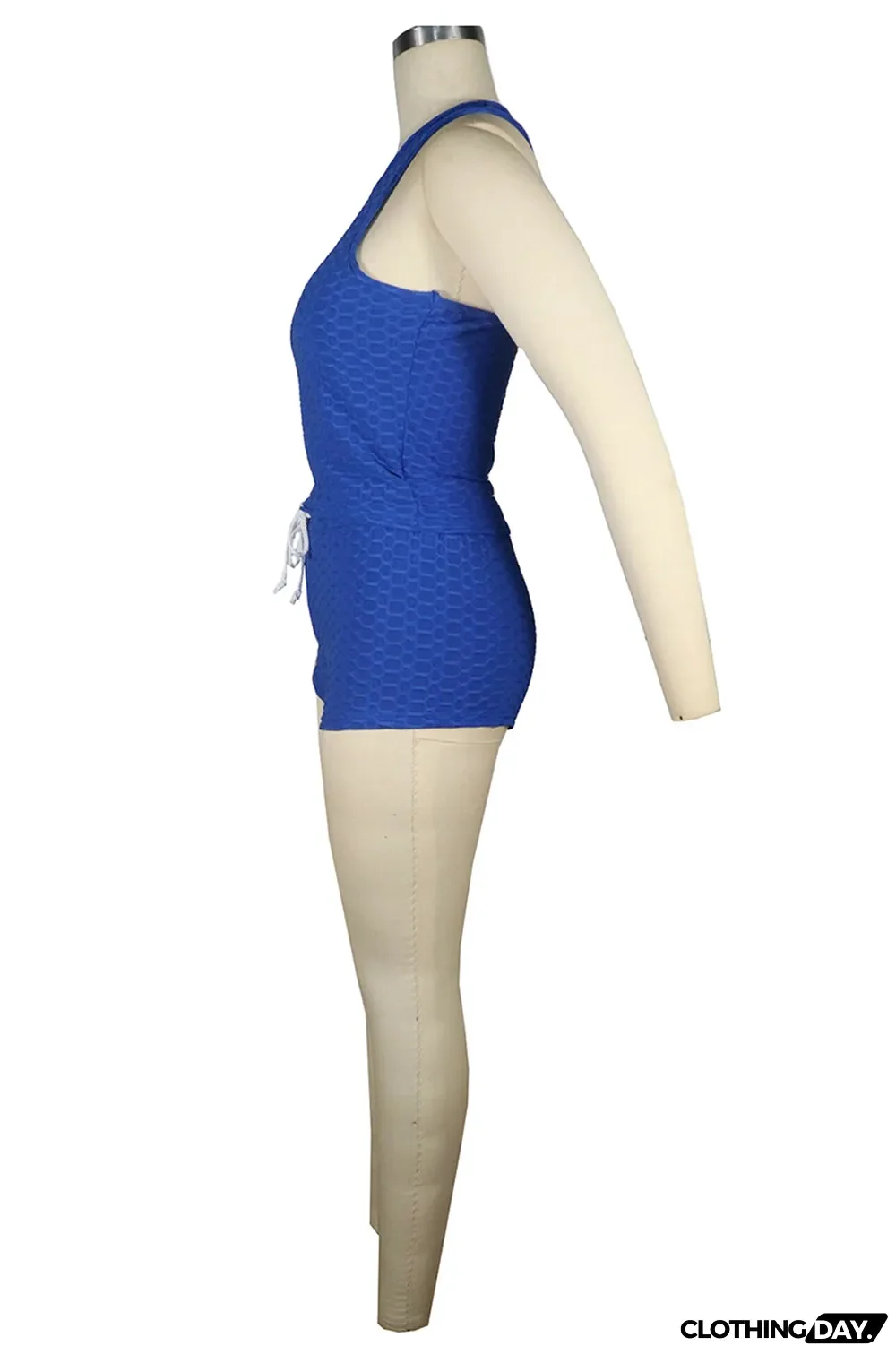 Orange Sexy Solid Backless O Neck Sleeveless Two Pieces