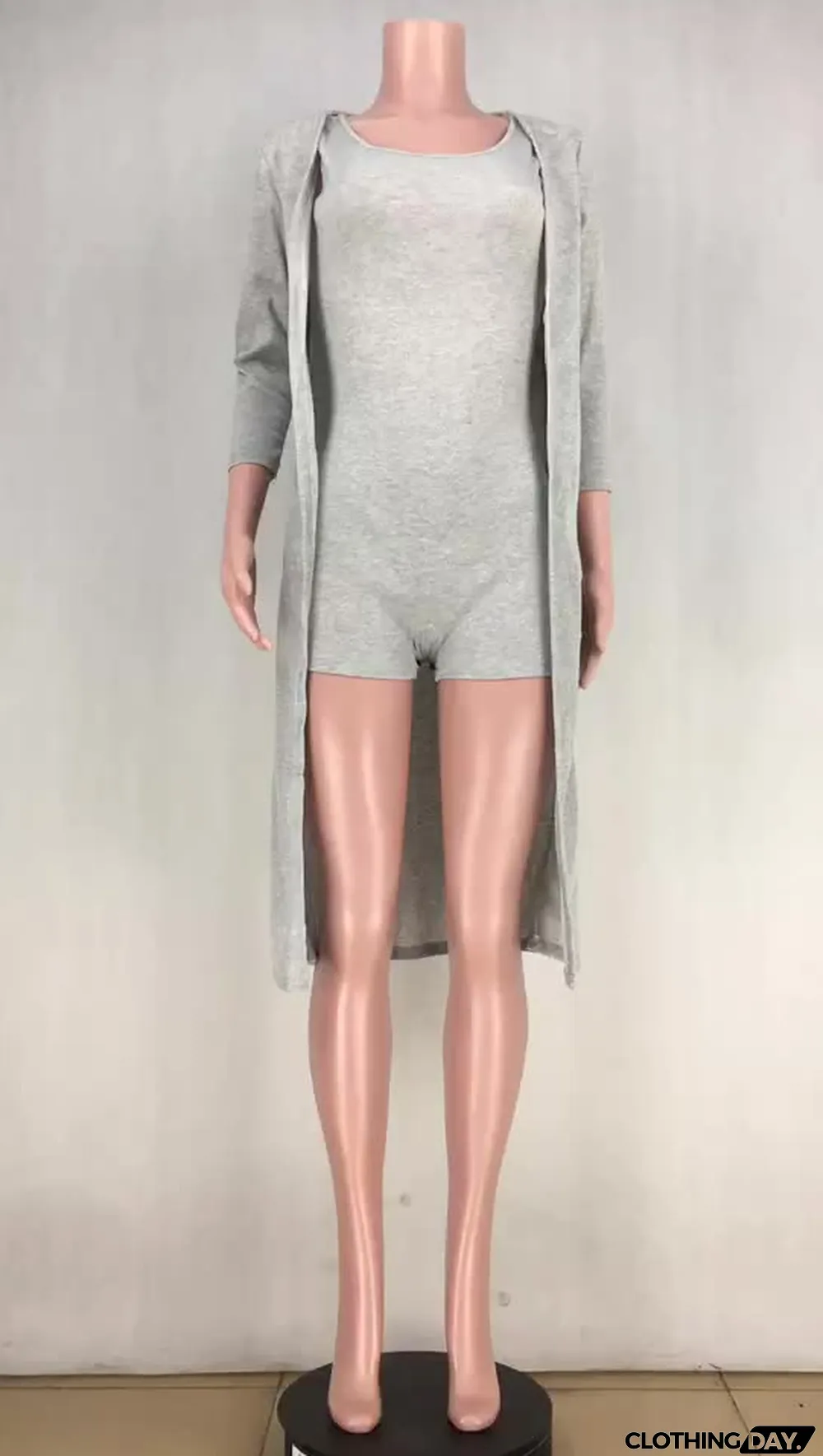 Fashion casual women's clothing Ribbed jumpsuitb + cape two-piece set