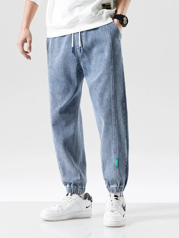 Inongge Spring Summer Black Blue Baggy Jeans Men Streetwear Denim Joggers Casual Cotton Harem Pants Jean Trousers Plus Size 6XL 7XL 8XL