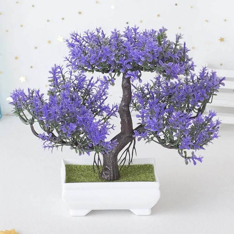 Artificial Plants Bonsai Small Tree Pot Fake Plant Flowers Potted Ornaments For Home Room Table Decoration Hotel Garden Decor