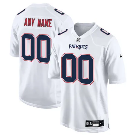 Youth New England Patriots Tundra White Fashion Game Custom Jersey