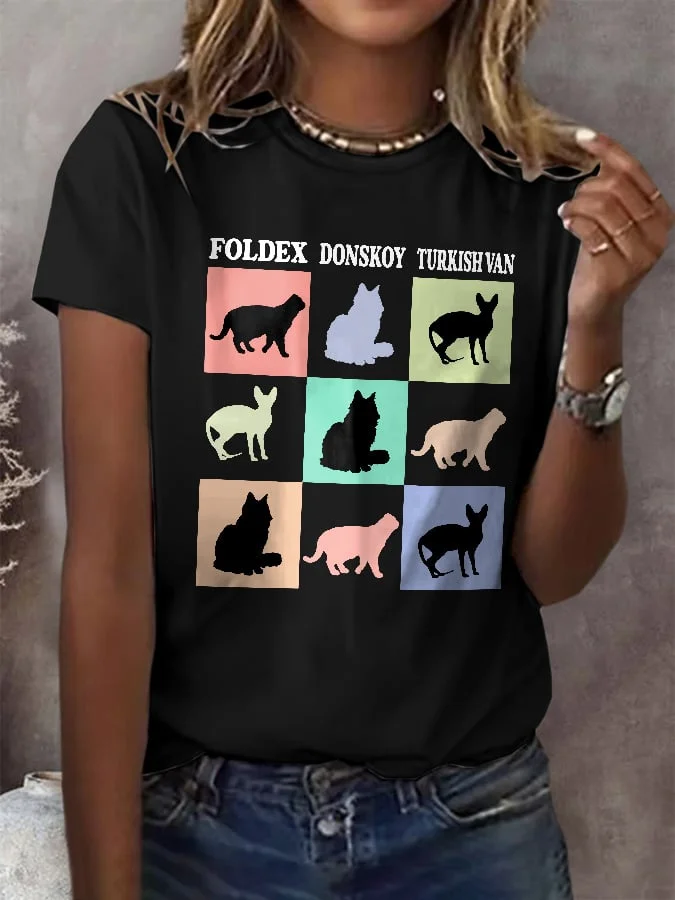 Women's FDT Printed Crew Neck T-Shirt  socialshop