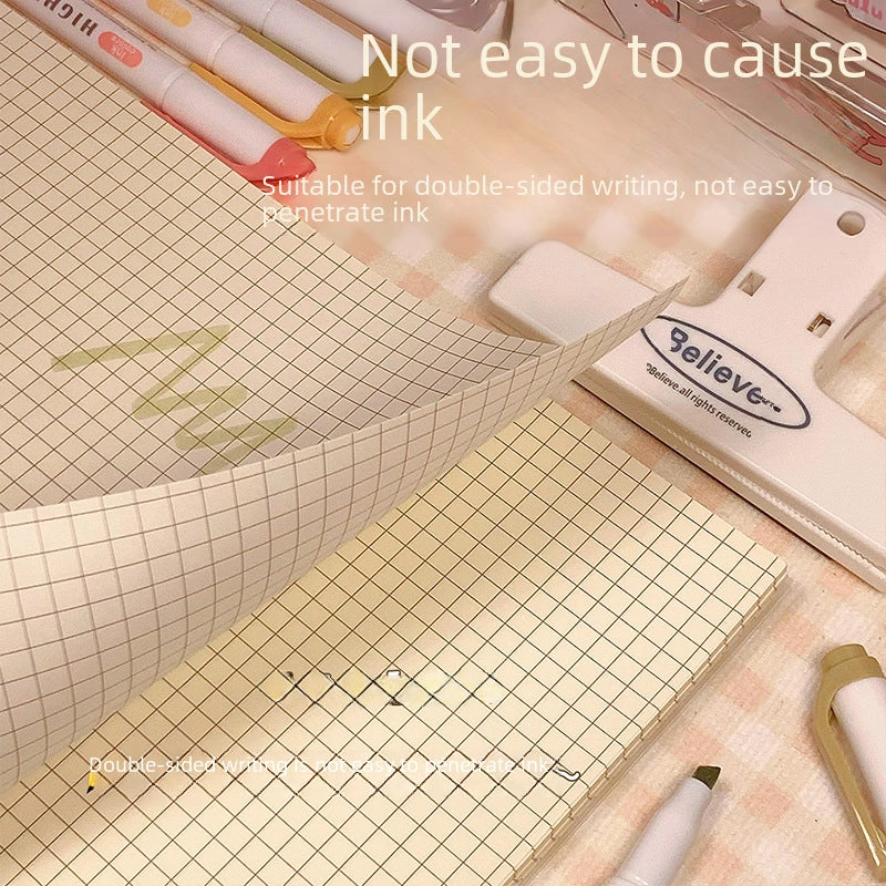 Vintage Double-headed Fluorescent Marker Pen Macaron Colored Highlighter Pen Light Color Student Note-taking4