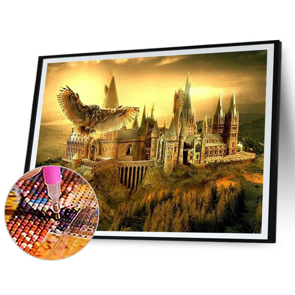 5D DIY Diamond Painting Kits Full Round Drill Harry Potter Castle Mosaic (E1967)