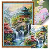 Summer Town-11CT Stamped Cross Stitch 50*70cm/19.69*27.56in(Big Size) tapestrymarket