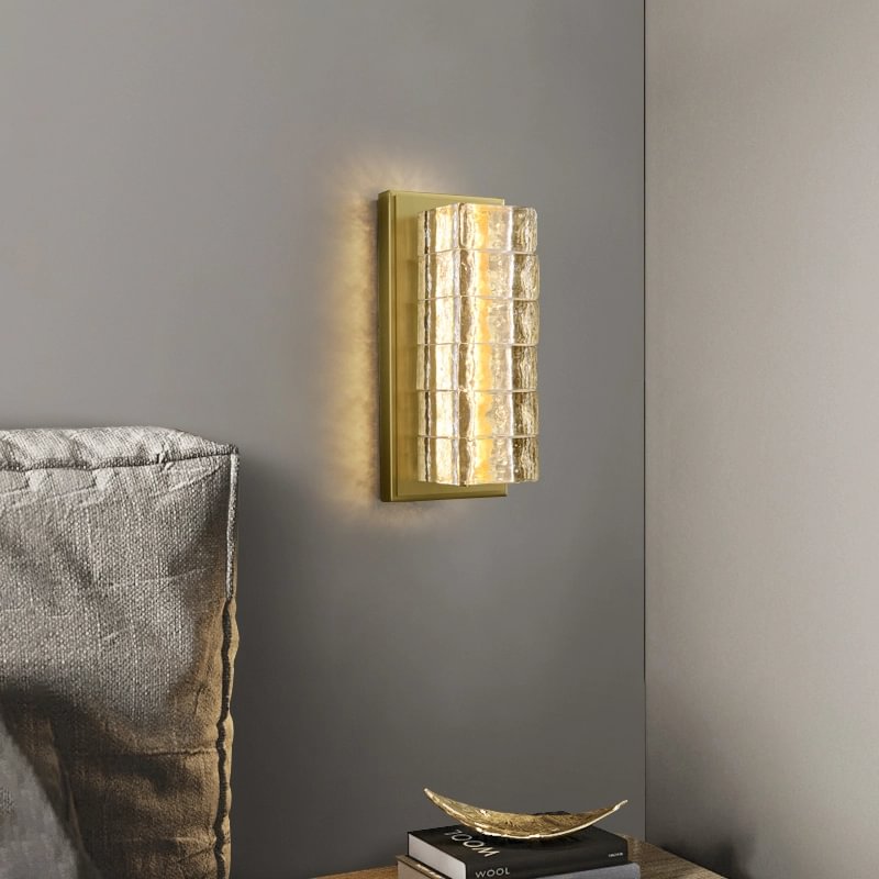 Cyan Crystal Glass Sconce