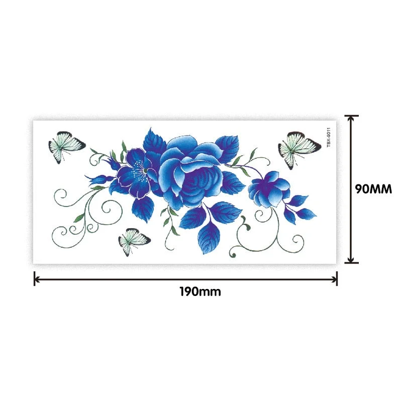 Waterproof sweat female flower tattoo sticker Ladies flower rose peony plum blossom tattoo sticker
