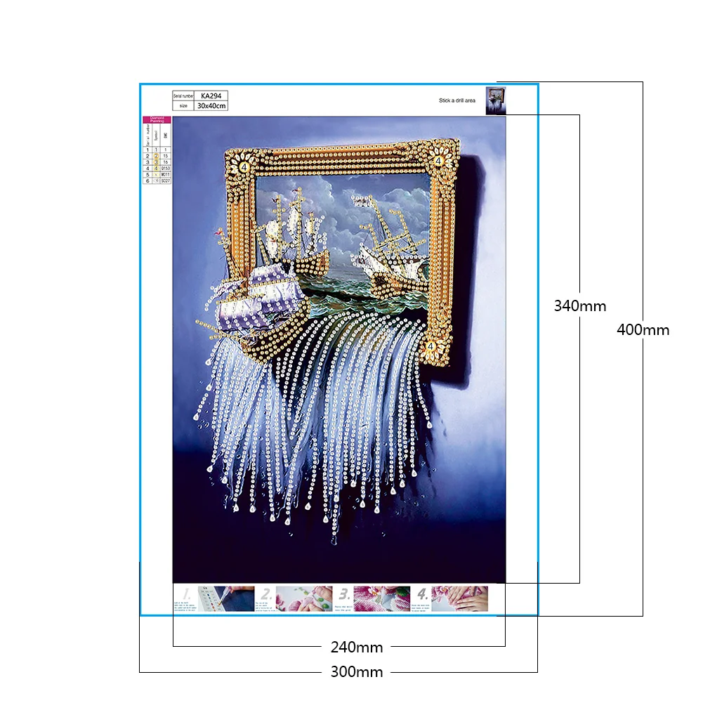 Diamond Painting - Special Shaped Drill - Waterfall(30*40cm)