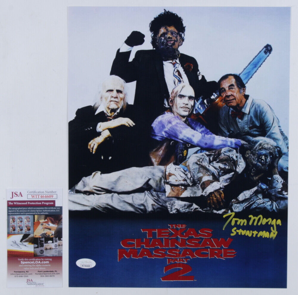 Classic Blood & Gore Texas Chainsaw Massacre Tom Morga Signed 11x14 Photo Poster painting Poster