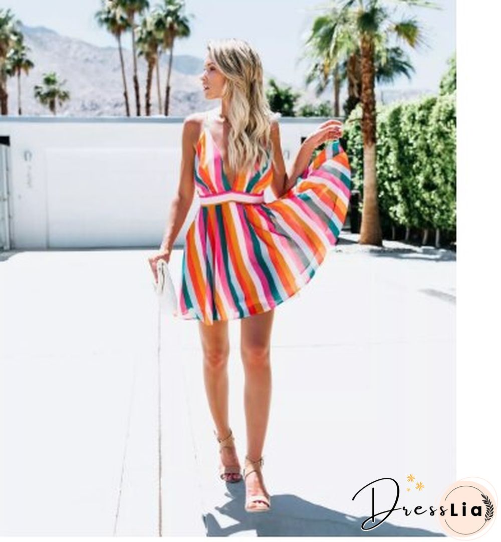 Women's Striped Mini Dress