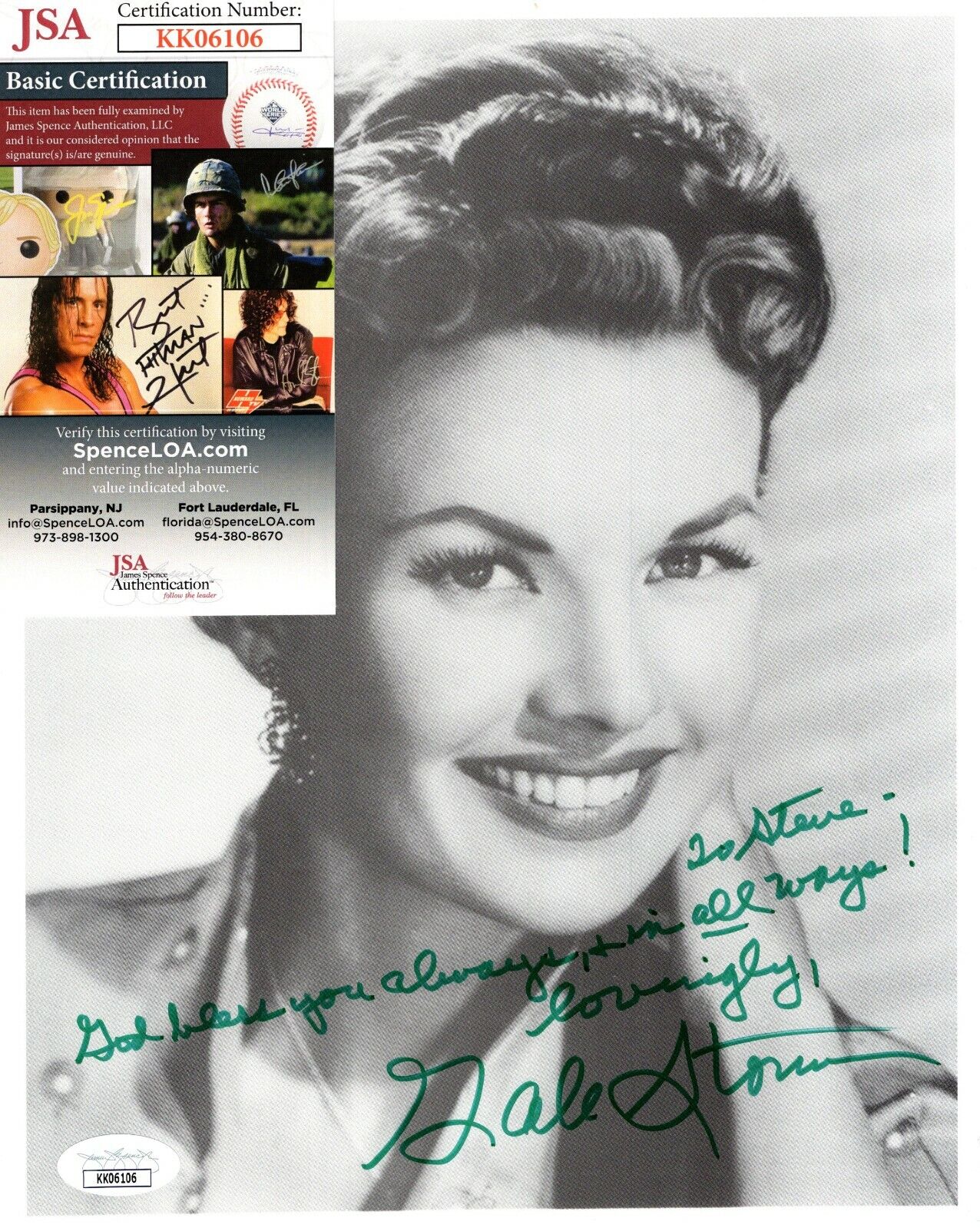 Gale Storm Actress Singer Hand Signed Autograph 8x10 Photo Poster painting with JSA COA