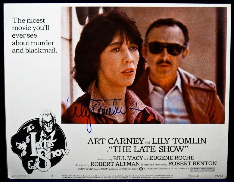 LILY TOMLIN In-person Signed Lobby Card - The Late Show