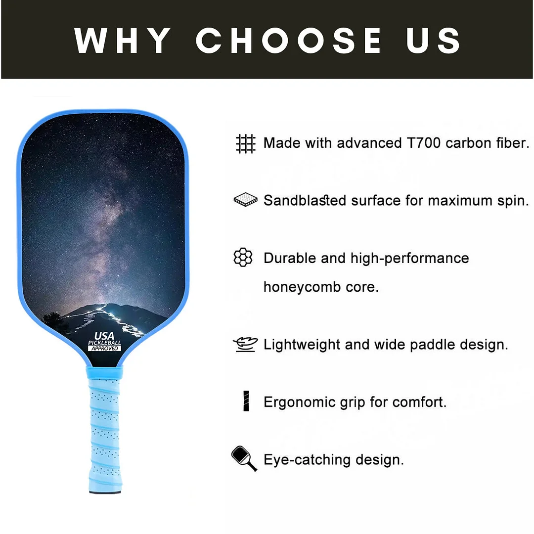 Original Paddle (16mm) T700 Sandblasted Carbon Fiber-Interstellar Impact Paddle