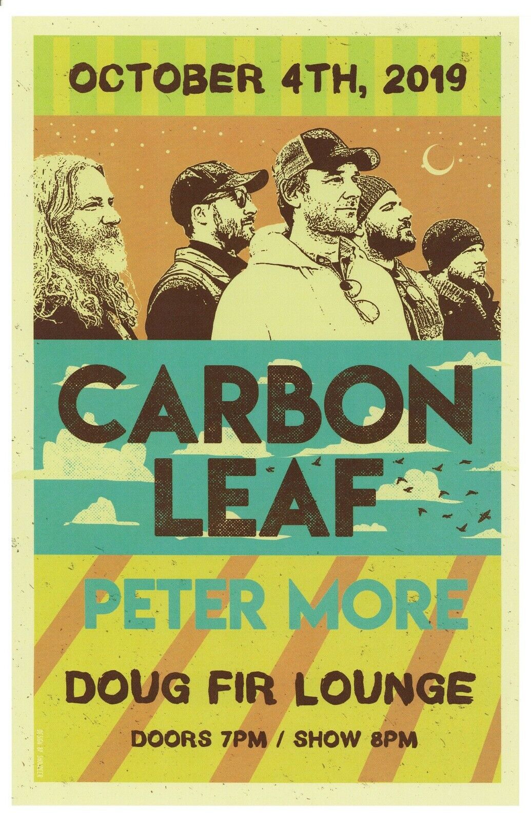 CARBON LEAF 2019 Gig POSTER Portland Oregon Concert