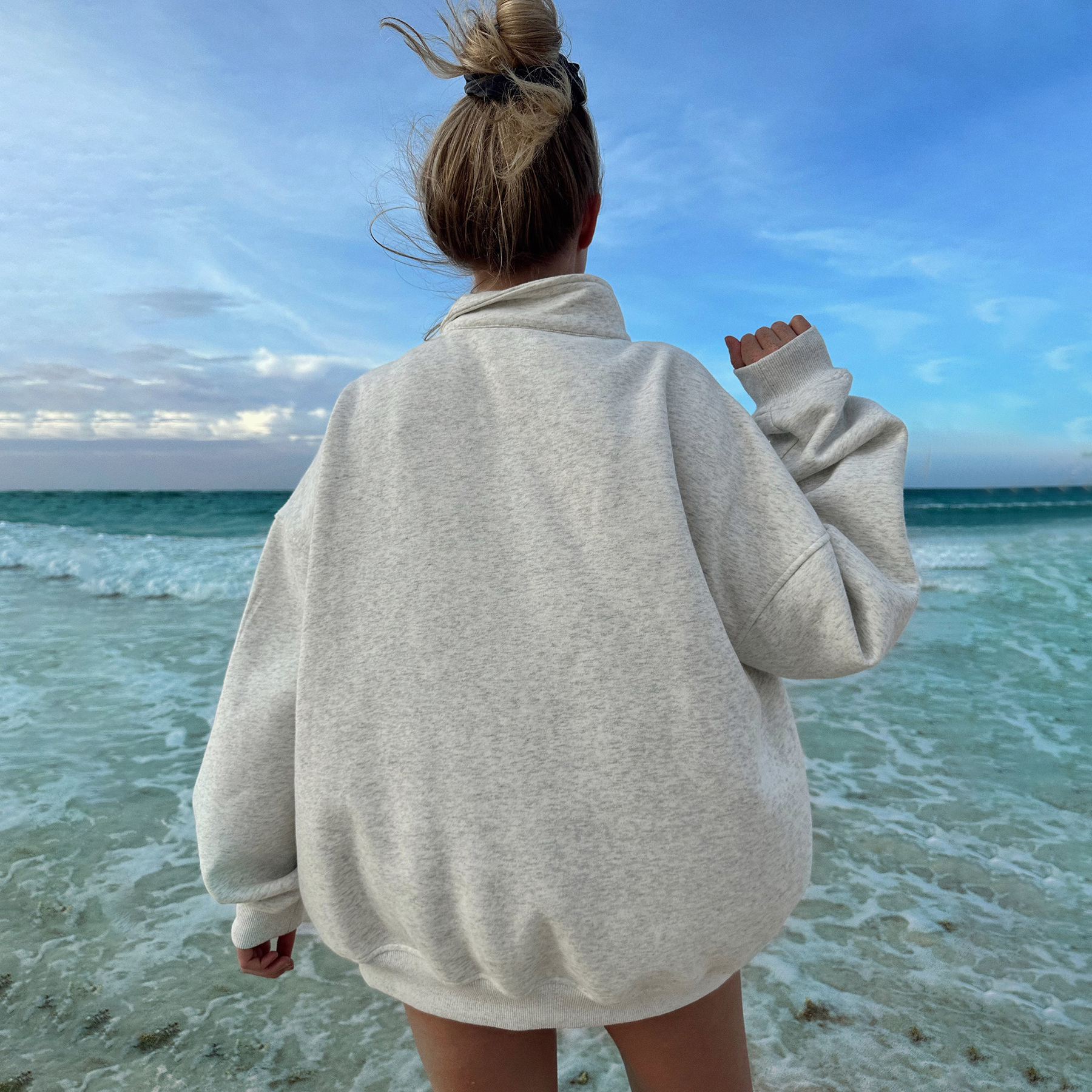 Girl's QUARTER ZIP SWEATSHIRT