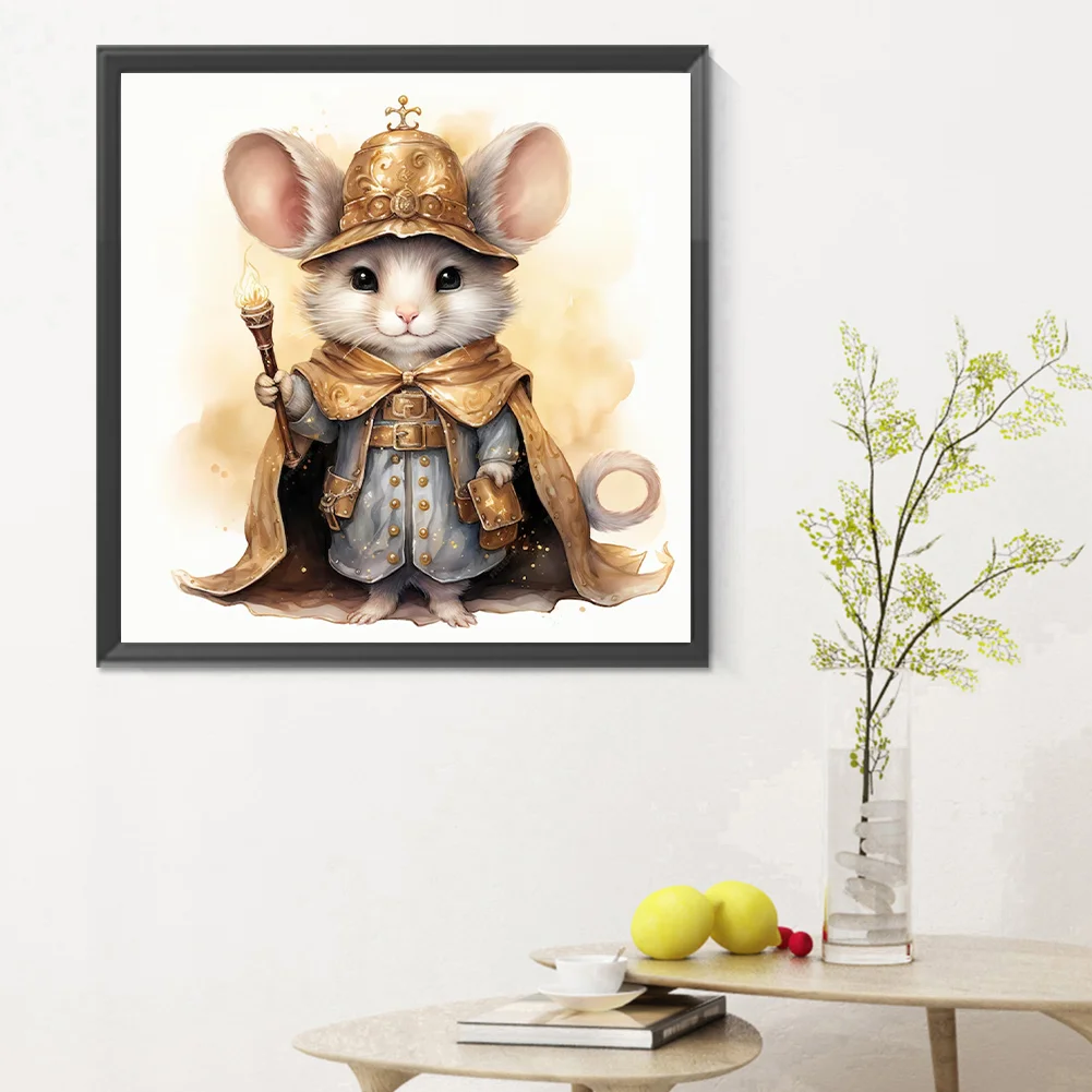 Full Round Diamond Painting 30*30cm - Christmas Winter Mouse