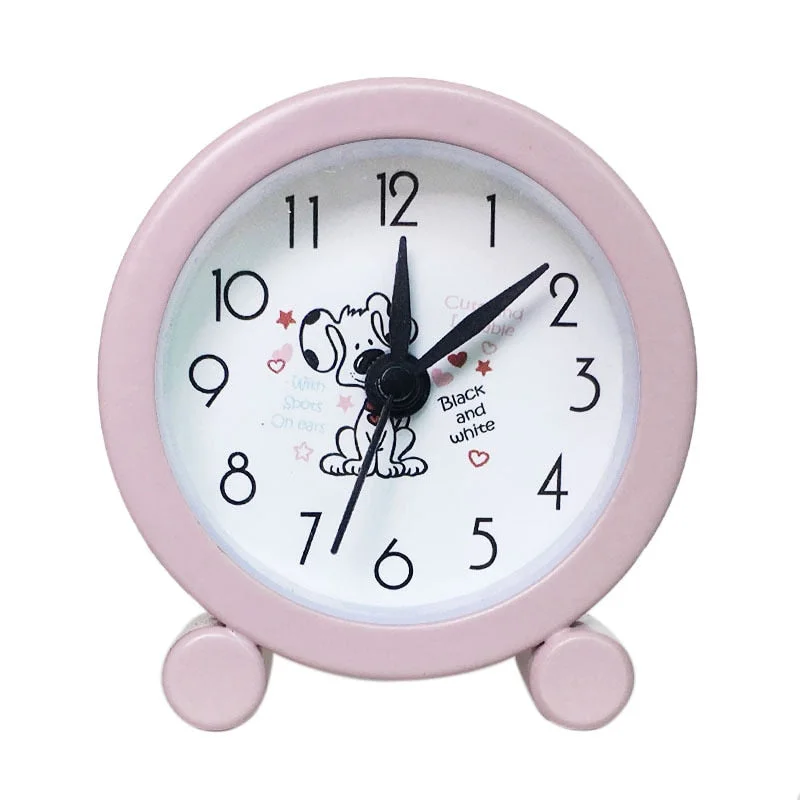 1PCs Creative Cute Cartoon Mini Metal Alarm Clock Portable Electronic Adults Travel Home Bed Desk Clock Decor Alarm Clock