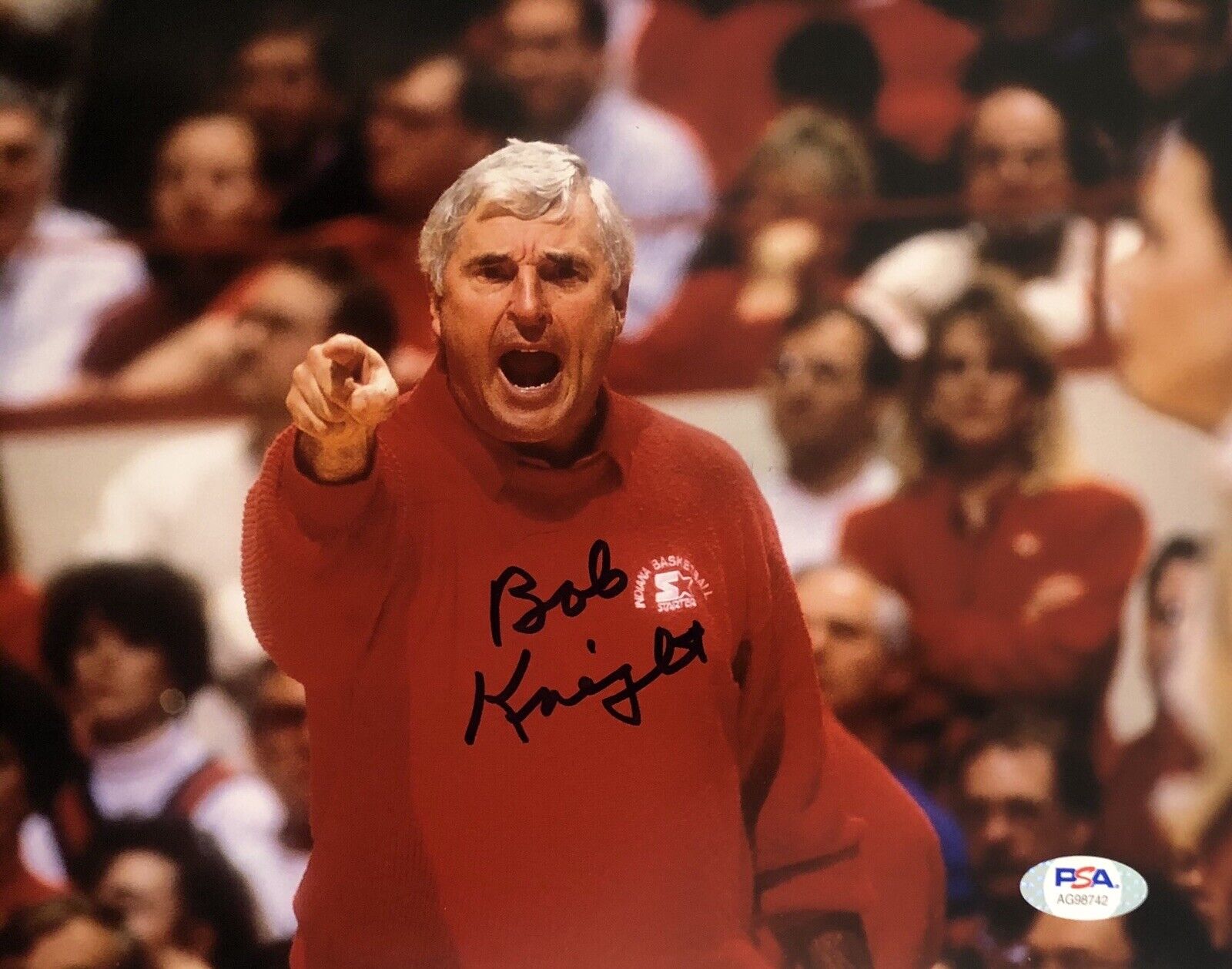 Bobby Knight Signed Autographed Indiana Hoosiers 8x10 Photo Poster painting General Psa/Dna