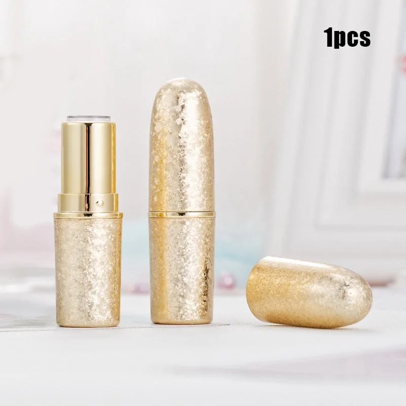 Empty Lipstick Tubes wtih Round Design DIY Women Lipstick Refillable Bottles Cosmetic Packaging Container 1/5pcs