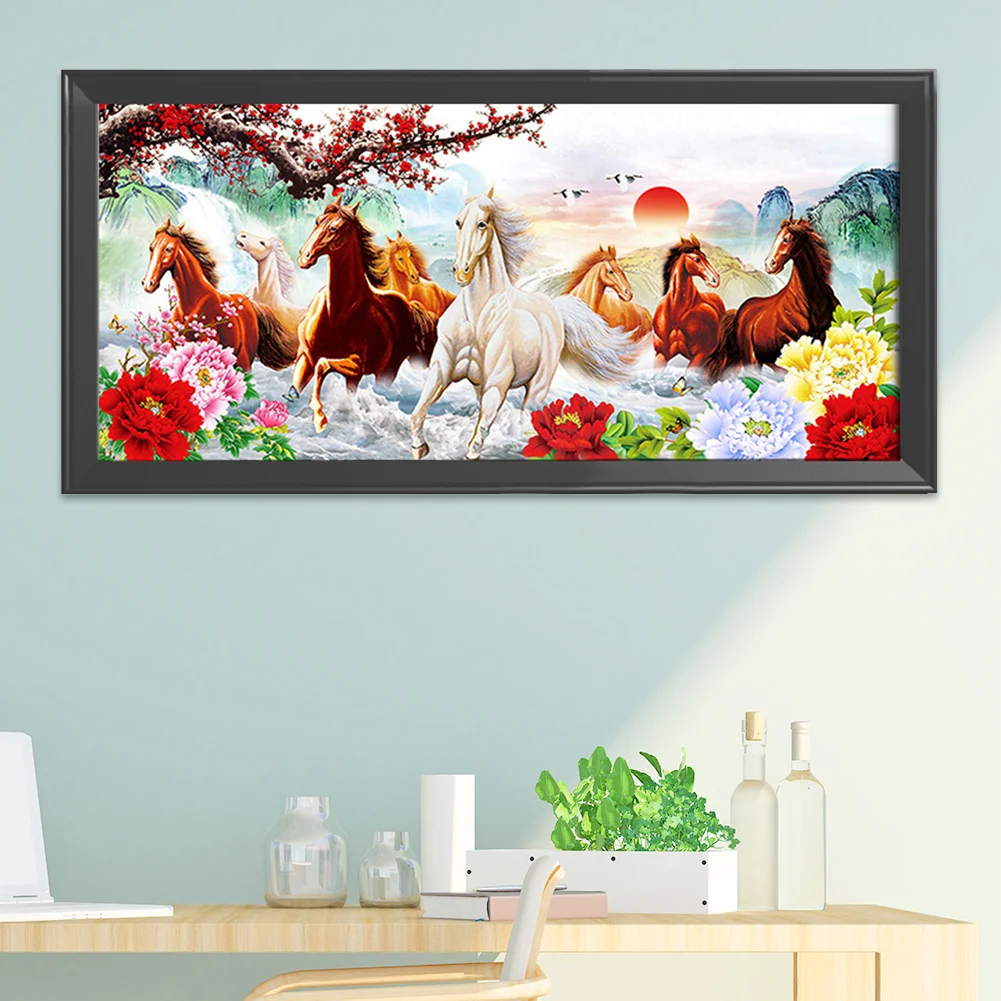 11ct Stamped Pillow Cross Stitch - Horse(100*45cm)