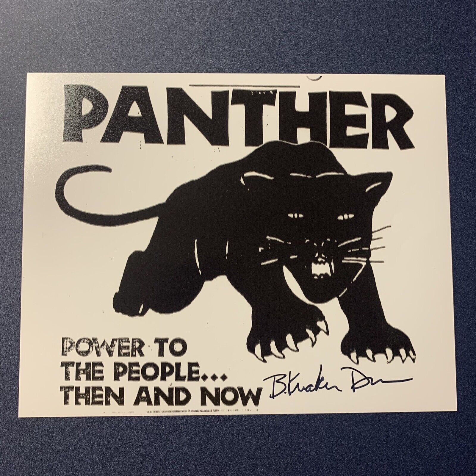 B KWAKU DUREN HAND SIGNED 8x10 Photo Poster painting AUTOGRAPHED BLACK PANTHER PARTY COA