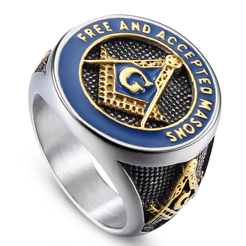 Retro Masonic Rings For Men-VESSFUL