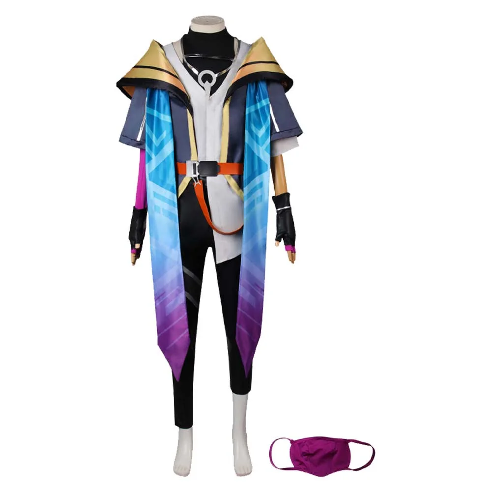 Game League of Legends LoL Heartsteel Aphelios Blue Set Outfits Cosplay Costume Halloween Carnival Suit
