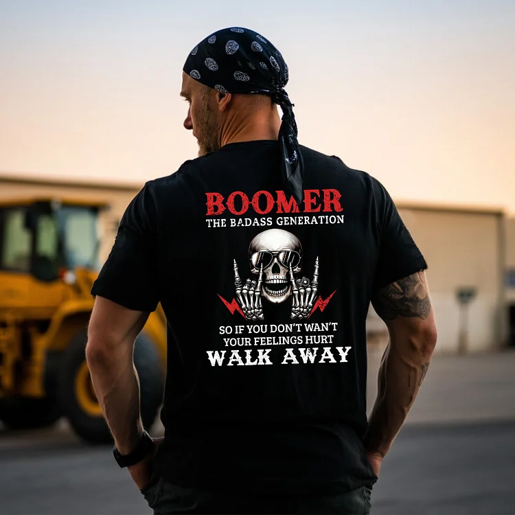 Walk Away, I'M A BOOMER T-shirt, Cotton Tee Shirt, Boomer Custom Year Of Birth T shirt