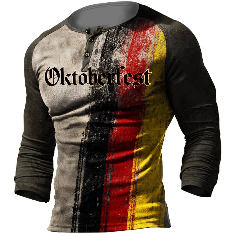 Men's Outdoor Oktoberfest Vintage Printed Tactical T-Shirt / [viawink] /