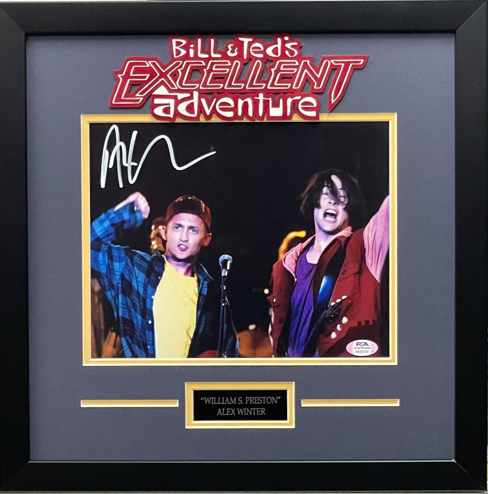 Alex Winter autographed framed 8x10 Photo Poster painting Bill and Ted's Excellent Adventure PSA