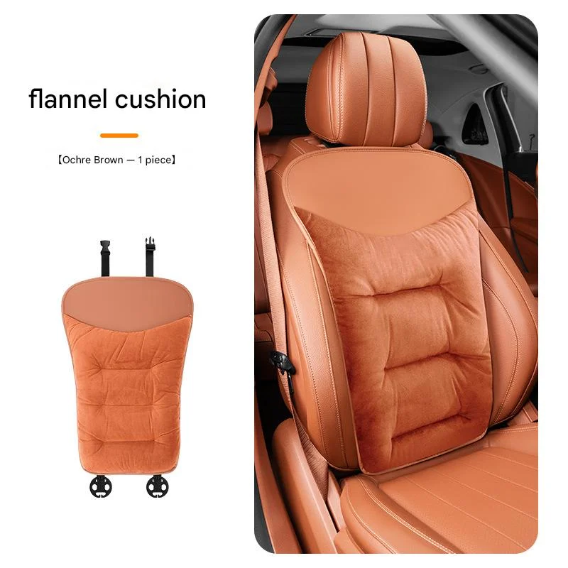 Car flannel extended leg rest seat cushion premium feel warm car seat mat