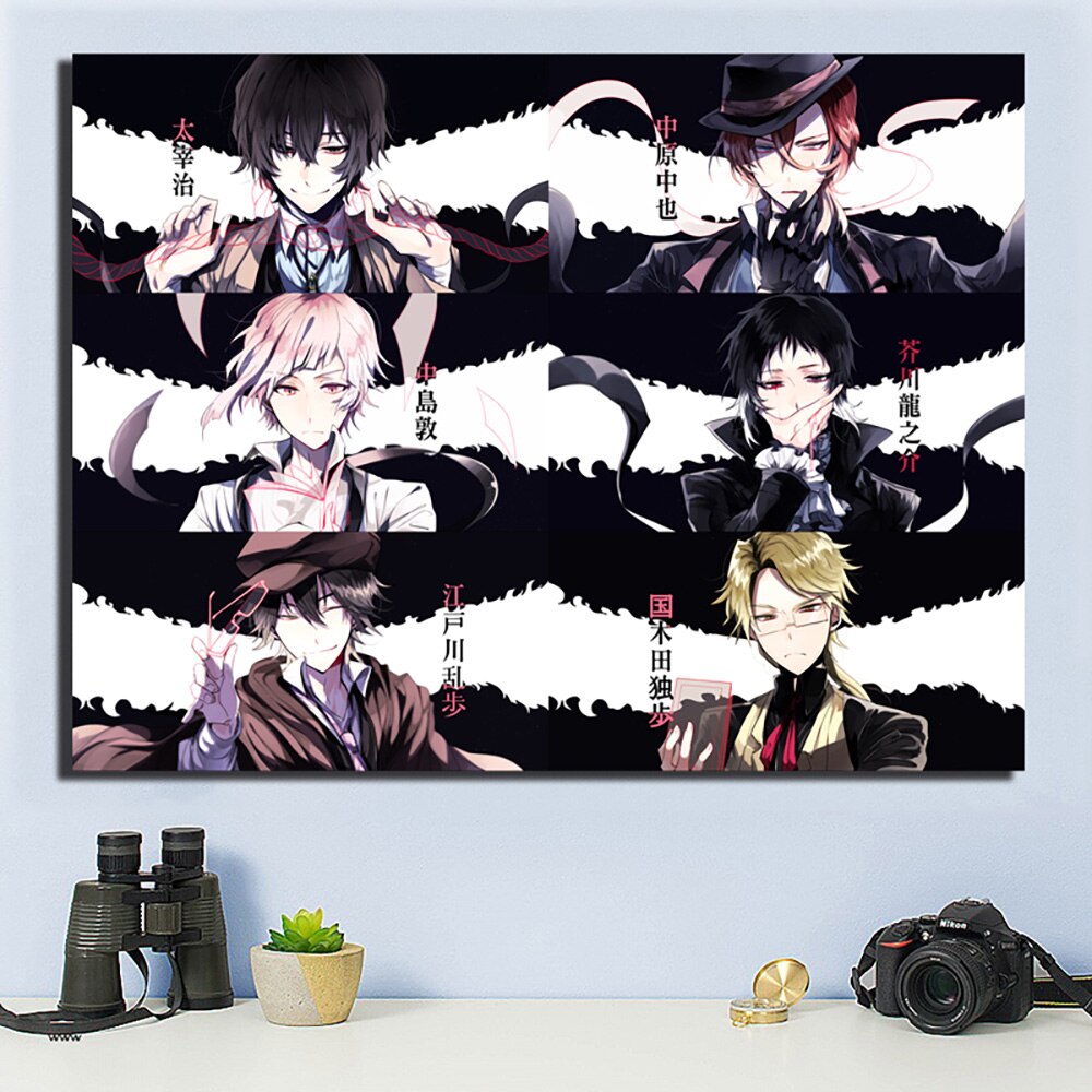 Nordic Style Prints Canvas Painting Wall Art Bungou Stray Dogs Japanese TV Series Poster Modular Pictures For Bedroom Home Decor