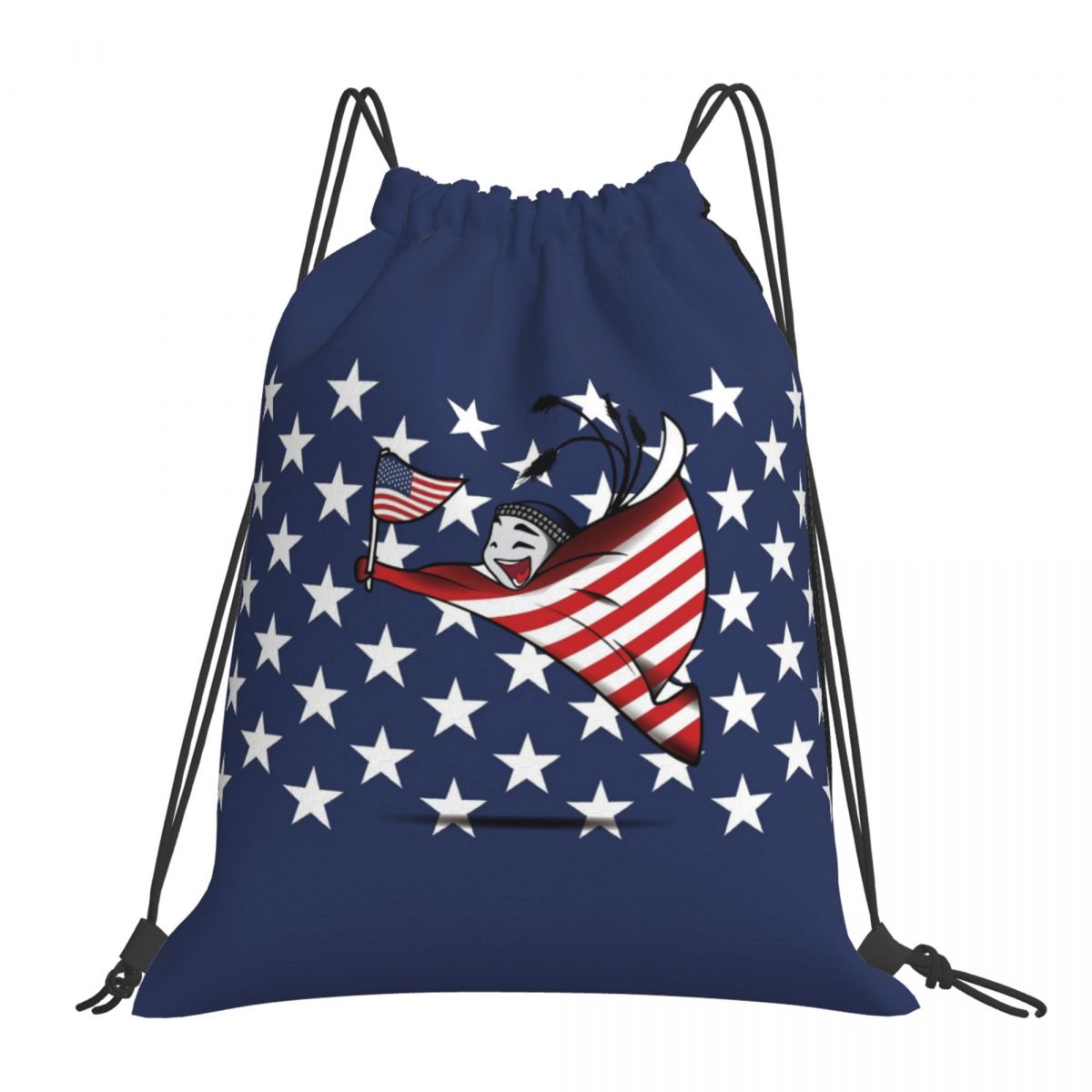 United States World Cup 2022 Mascot Drawstring Bags for School Gym
