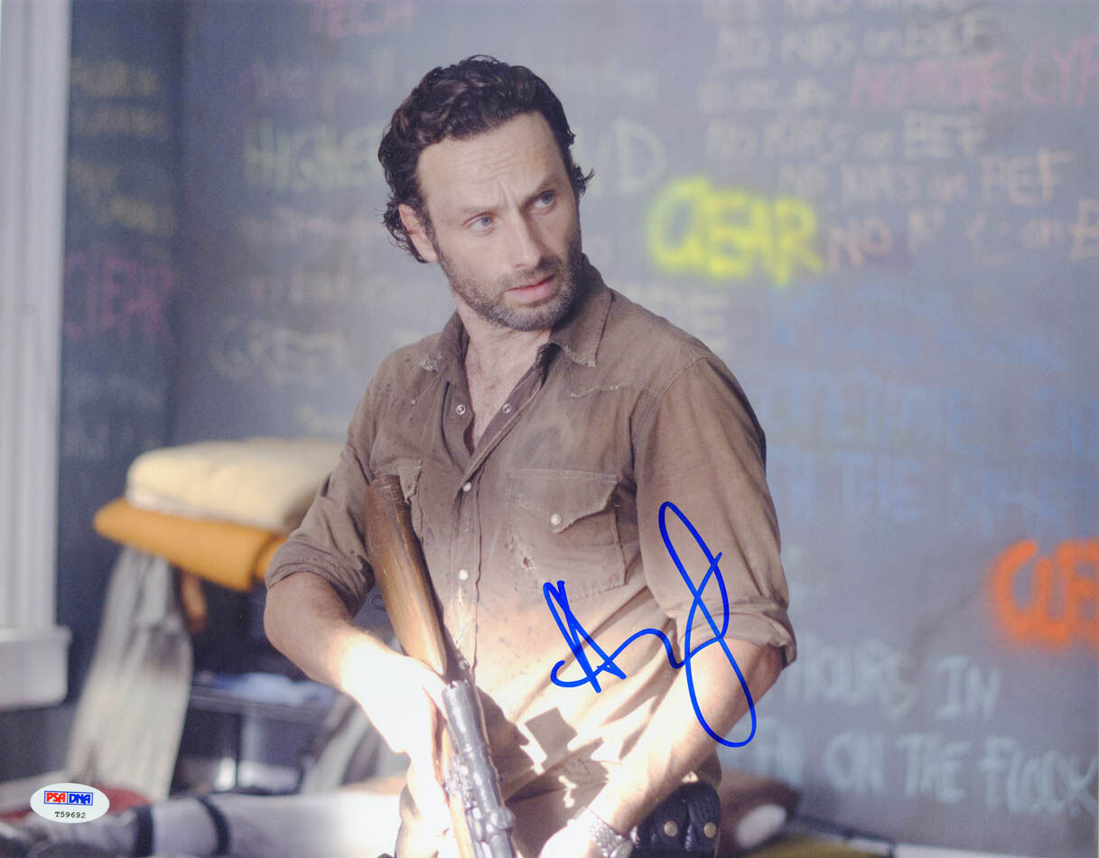 Andrew Lincoln SIGNED 11x14 Photo Poster painting Rick Grimes Walking Dead PSA/DNA AUTOGRAPHED