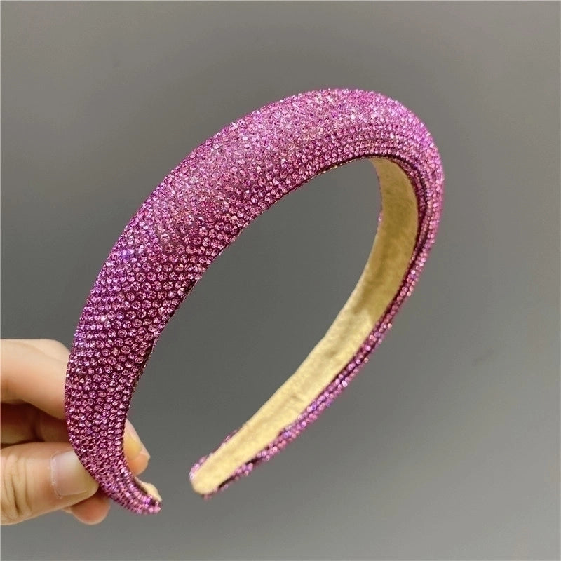Women’s Glam Minimalist Solid Color Diamond Hair Band
