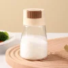 Quantitative salt jar PET transparent seasoning jar kitchen household salt bottle sealed moisture-proof seasoning jar