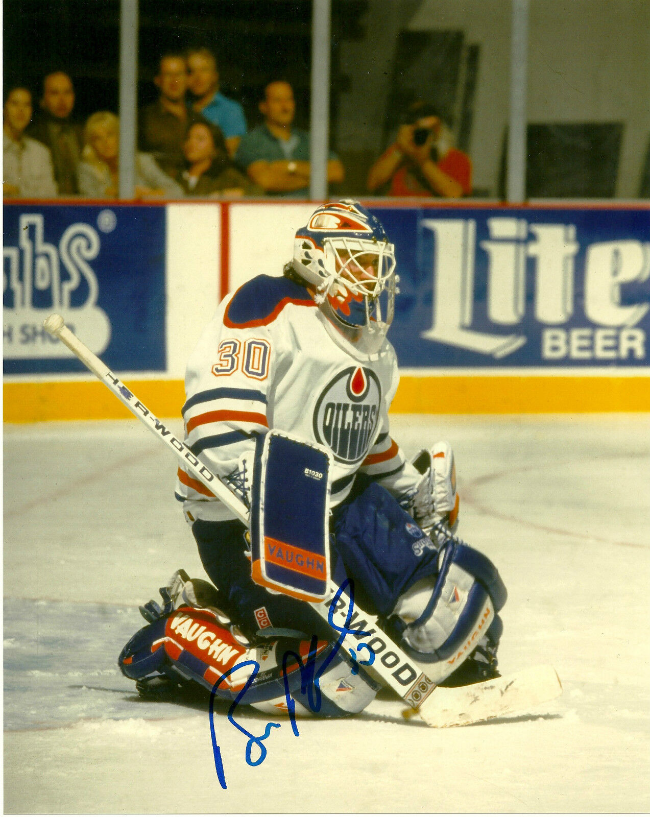 Edmonton Oilers Bill Ranford Signed Autographed 8x10 Photo Poster painting COA