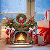 Diamond Painting Wooden Red Wreath Stocking Tabletop Ornament Kit