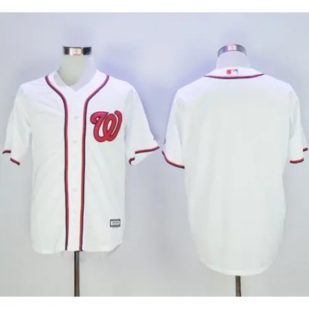 Nationals Blank White New Cool Base Stitched MLB Jersey