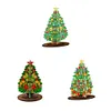3D Double Sided Drills Diamond Painting Xmas Tree DIY Special Shaped Desk Ornament Kits