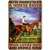 (Multi Style)Cowgirl Riding Horse - Vintage Metal Signs - 20*30cm/30*40cm - Western