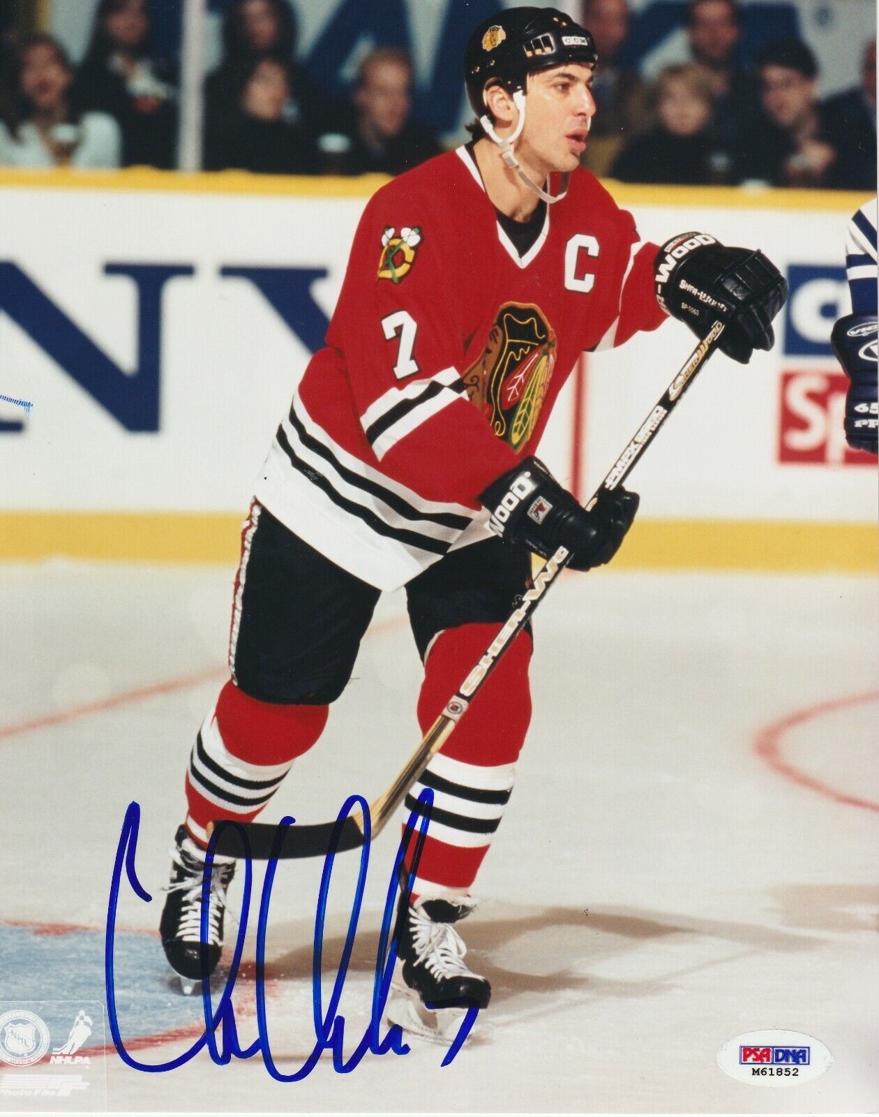 CHRIS CHELIOS Signed BLACKHAWKS 8x10 Photo Poster painting w/ PSA COA