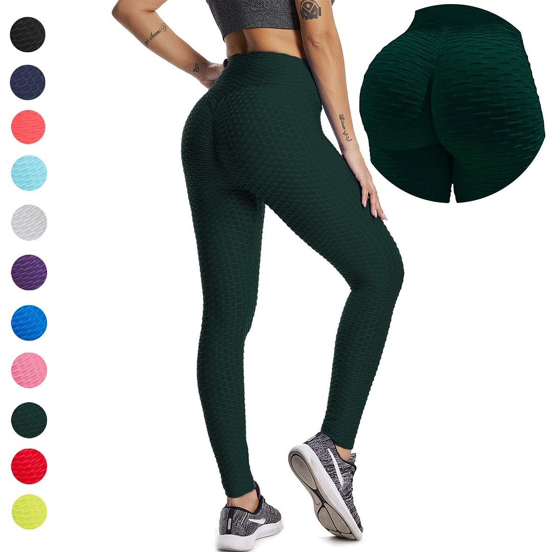 Women Ruched Butt Lift Yoga Pants Leggings High Waist Tummy Control Tights