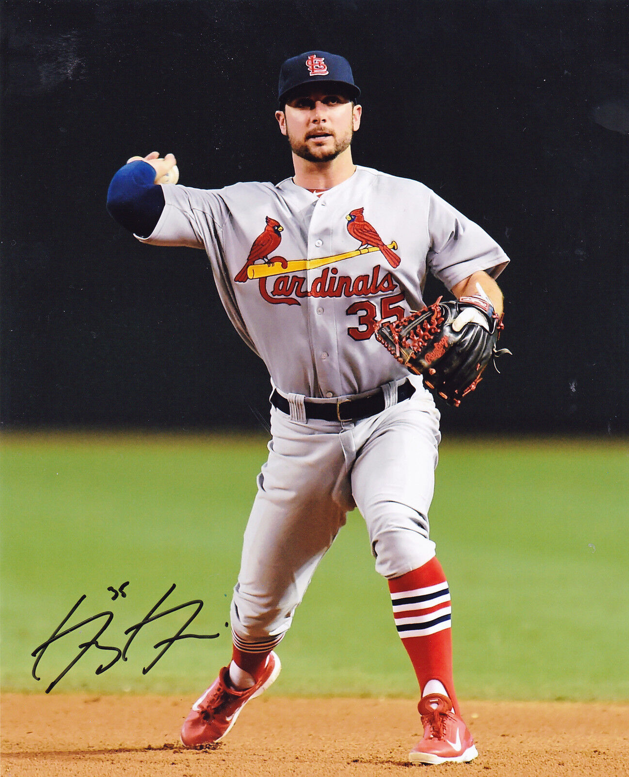 GREG GARCIA ST. LOUIS CARDINALS ACTION SIGNED 8x10