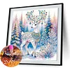 Christmas Elk - Diamond Painting - Full Round Drill (Canvas|30*30cm)