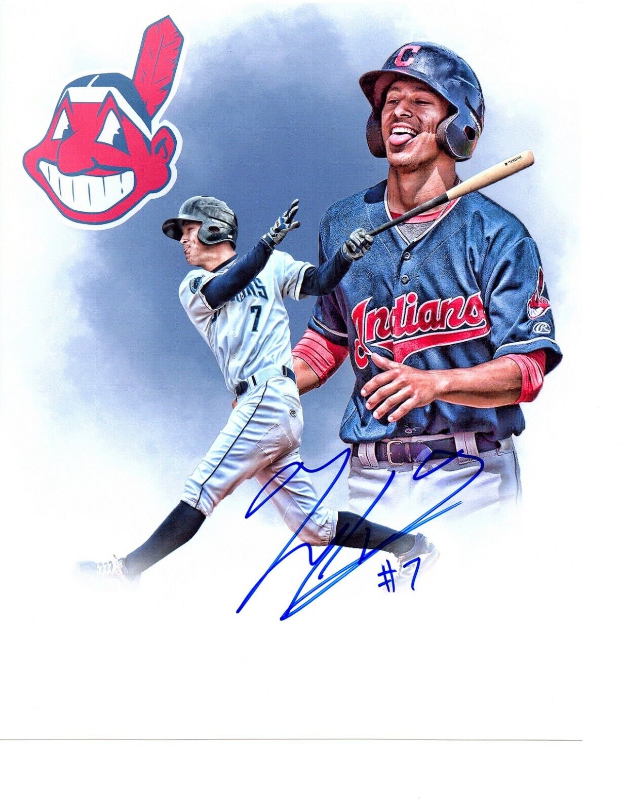 Tyler man signed 8x10 Photo Poster painting autograph Cleveland Indians Prospect baseball