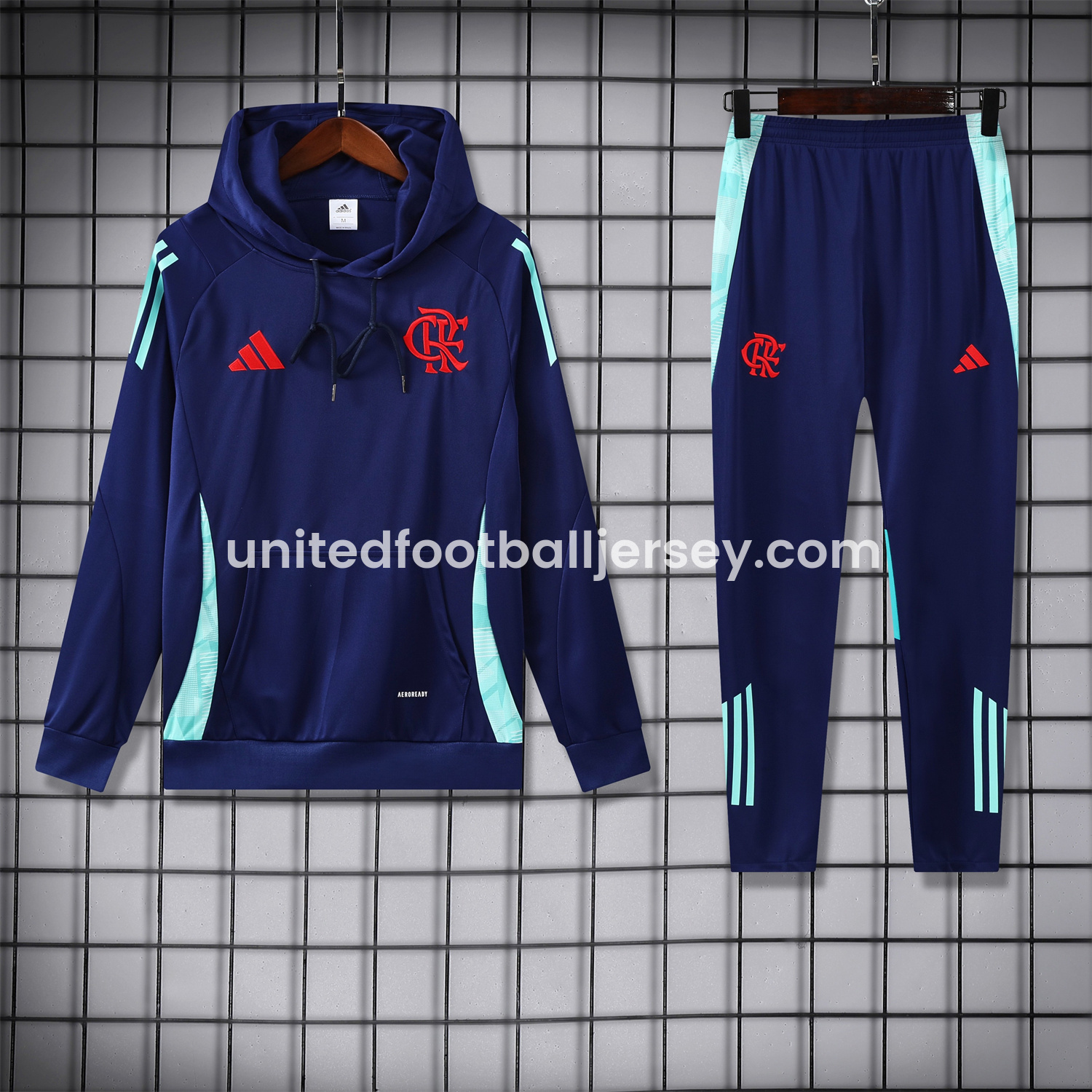 Flamengo 25-26 Training Hoodie Set - Royal Blue Top and Pants