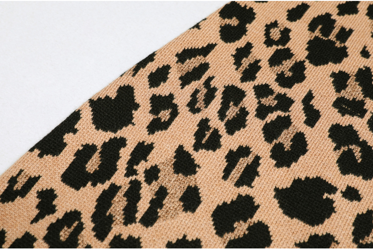 Summer Socialite Quality Leopard Print Fil Lumiere Weave Sleeveless Sling Dress